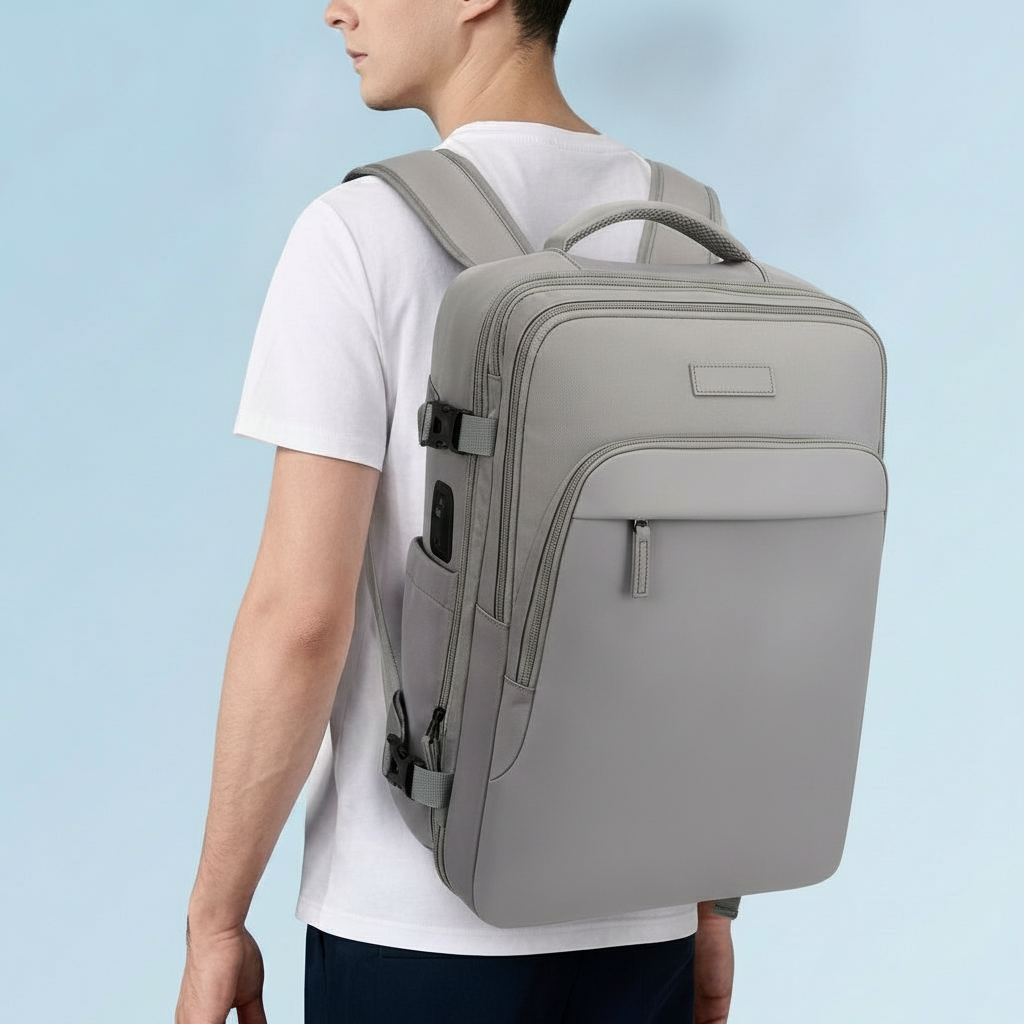 40L Flight-Approved Travel Backpack – Expandable Carry-On Laptop Bag with USB Port